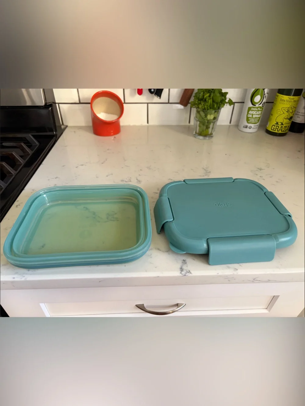 Stojo Collapsible Food Containers Set - Teal Blue